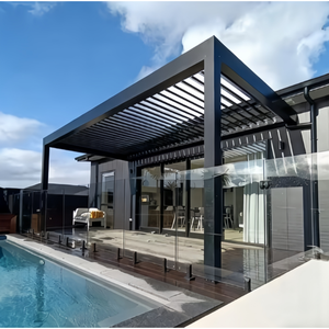 Pérgolas <span class=keywords><strong>y</strong></span> Gazebos <span class=keywords><strong>de</strong></span> Aluminio Inteligentes, Ajustables, Resistentes al Agua, para Montar en la Pared, para Patio, Terraza, Jardín, Piscina - Product Image 4