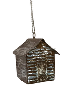 Nouveau DESIGN de cabane de couleur marron nouvel arrivage décoration de noël ornement suspendu métal de haute qualité
