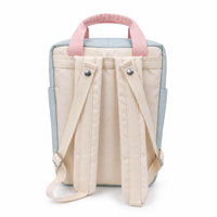 Sac à dos scolaire léger de couleur pastel avec logo personnalisé, compartiment pour ordinateur portable, sac à dos de voyage grande capacité pour étudiants et filles