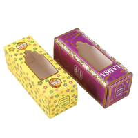 Großhandel Custom Logo gedruckt Luxus Lippenstifte Gel Nagellack Lippenstift ätherische Öle Papier box mit hohlem Design und Windows