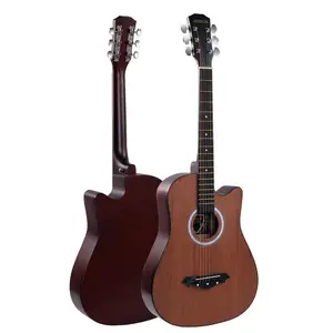 2020 זול מחיר sapele גיטרה אקוסטית oem למתחילים מקצועי גיטרה אקוסטית תלמיד 38 אינץ מוסיקה מכשירים