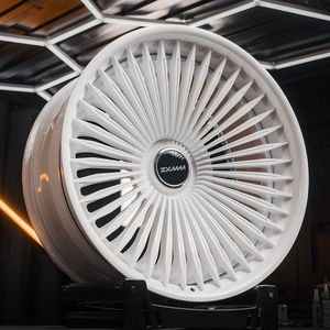 Jante personnalisée 2 pièces concave profonde blanche à rayons multiples 5x114.3 5x120 5x130 18 19 20 21 22 24 pouces roue en alliage forfed - Product Image 2