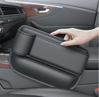 Organisateur universel pour l'espace entre les sièges de voiture, boîte de rangement multifonction en cuir, poche latérale pour ranger portefeuille, clés, cartes avec porte-gobelet