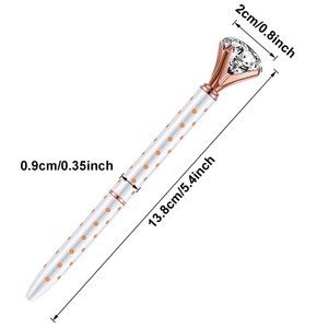 Bolígrafos de Punta Redonda con Cristal de Diamante Creativos y Novedosos, Personalizables, con Cuerpo de Metal y Ancho de Escritura de 1.0 mm, en Oferta - Product Image 5