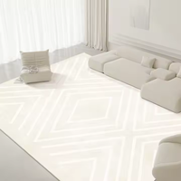 Tapis d'intérieur modernes de luxe en fausse laine pour salon et chambre à coucher, fabriqués à la machine, antidérapants