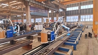 Estación de trabajo de robot de soldadura sin enseñanza inteligente automática caliente para estructuras de acero con alta velocidad