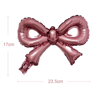 MINI <span class=keywords><strong>ballon</strong></span> en feuille <span class=keywords><strong>de</strong></span> nœud mat noir rose brillant pour anniversaire mariage saint valentin décoration <span class=keywords><strong>de</strong></span> fête - Product Image 2