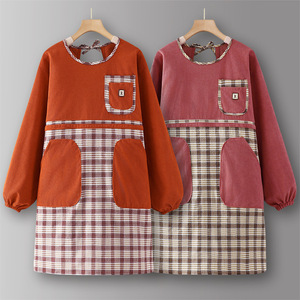 Tablier personnalisé avec logo, résistant à l'usure, pour <span class=keywords><strong>cuisine</strong></span>, usage domestique et restauration, vêtements de travail pour femme, nouvelle collection automne-hiver 2026, pour adulte - Product Image 1