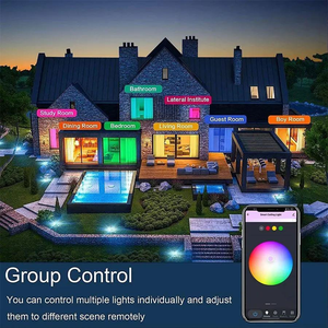 Plafonnier LED intelligent Tuya <span class=keywords><strong>MI</strong></span> Wi-Fi moderne 24W pour la maison, type A19, RGB, pleine couleur, dimmable, commande vocale et par application, alimentation CA - Product Image 5