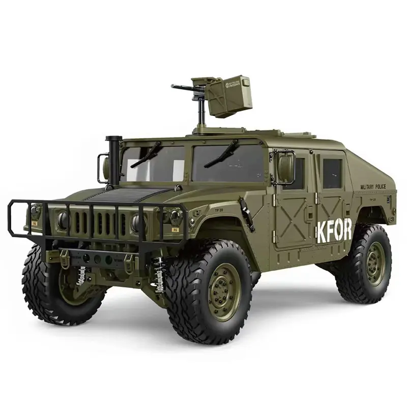 HG-P408 rc 4x4 1:10 2.4G 4WD 16CH 30km/saat RC Model araba abd olmadan kamyon rc askeri araçlar için pil şarj cihazı