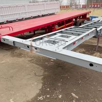Semi-remorque squelette 3 essieux 40 pieds avec verrous torsionnels standard pour le transport de conteneurs