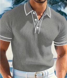 Polo de golf de alta calidad para hombre, nueva solapa de verano de manga larga con decoración de botones - Product Image 3