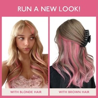 Extensions de cheveux brésiliens vierges doublement étirés, qualité supérieure, naturels Remy, 50g/paquet, pointes pleines, double trame machine, rose