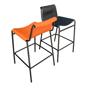 Жесткое седло из искусственной кожи с металлическим каркасом высокие стулья кухонные стулья современные для стойки бара 20 коммерческая мебель белая 6,5 69 см