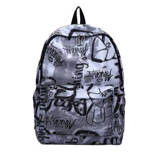 New Junior High School Students Schoolbag Personalized Letters Prints Shoulder Bag <b>Large</b>-<b>capacity</b> <b>Backpack</b> - Product Image 3
