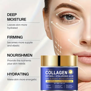 Crème pour le visage au collagène au rétinol Crème raffermissante et hydratante intensive avec vitamine A, B, C et E, acide hyaluronique jour et nuit - Product Image 3