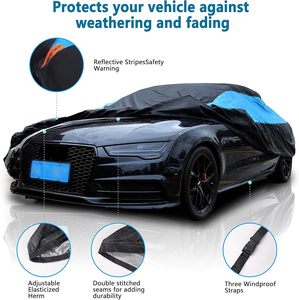Housse de <span class=keywords><strong>voiture</strong></span> extérieure intégrale en tissu Oxford, imperméable, <span class=keywords><strong>protection</strong></span> UV, fabrication OEM - Product Image 3