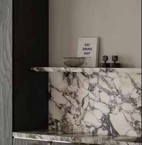 Cuisine Moderne Personnalisée en Bois Massif Style Luxe avec Accents en Marbre, Appareils Intégrés, Espace de Vie Élégant - Product Image 3