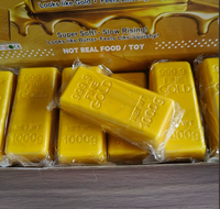 Barres d'or créatives en forme de sac - Jouet anti-stress en PU à rebond lent pour un plaisir de compression - Pépite d'or réaliste