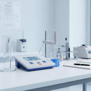 TPEC100B Tisch-Leitfähigkeitsmessgerät 0,00μS/cm-100mS/cm IP54 Wasserdicht 6-Zoll-LCD Manuelle Temperaturkompensation <span class=keywords><strong>EC</strong></span>-Messgerät - Product Image 2