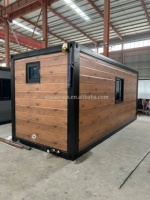 Skyacross2602 Changxu Maisonnette Préfabriquée Mobile Autonome Verte en Bois, Maison Modulaire Portable de Type Conteneur 20 Pieds