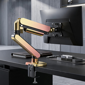 Bras <span class=keywords><strong>de</strong></span> moniteur à ressort à gaz dégradé or rose 17-35 pouces, fixation par pince <span class=keywords><strong>de</strong></span> bureau/œillet, <span class=keywords><strong>plaque</strong></span> VESA à dégagement rapide, capacité <span class=keywords><strong>de</strong></span> charge 2-10 kg - Product Image 3