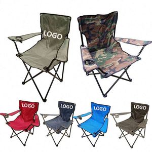 Custom Logo Folding Beach Camping Chair Custom Logo Printed Beach Chair Outdoor Hiking Picnic Folding Chair - Product Image 1