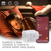 Bilihondim EU Mini Prise Intelligente WiFi avec Variateur 200W 1 Canal, Contrôle à Distance via l'Application Tuya Smart Life, Compatible avec Alexa et Google Assistant