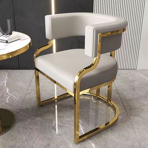 Silla de Comedor de Lujo KELLY, Silla de Sofá Mahjong para Oficina de Ventas de Hotel, Salón de Belleza, Silla de Maquillaje para Clientes de Salón de Uñas - Product Image 3