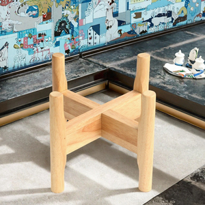 <span class=keywords><strong>Support</strong></span> <span class=keywords><strong>pour</strong></span> plante d'intérieur au sol en bois naturel rustique et au design moderne <span class=keywords><strong>pour</strong></span> porte-pot <span class=keywords><strong>de</strong></span> fleurs - Product Image 4