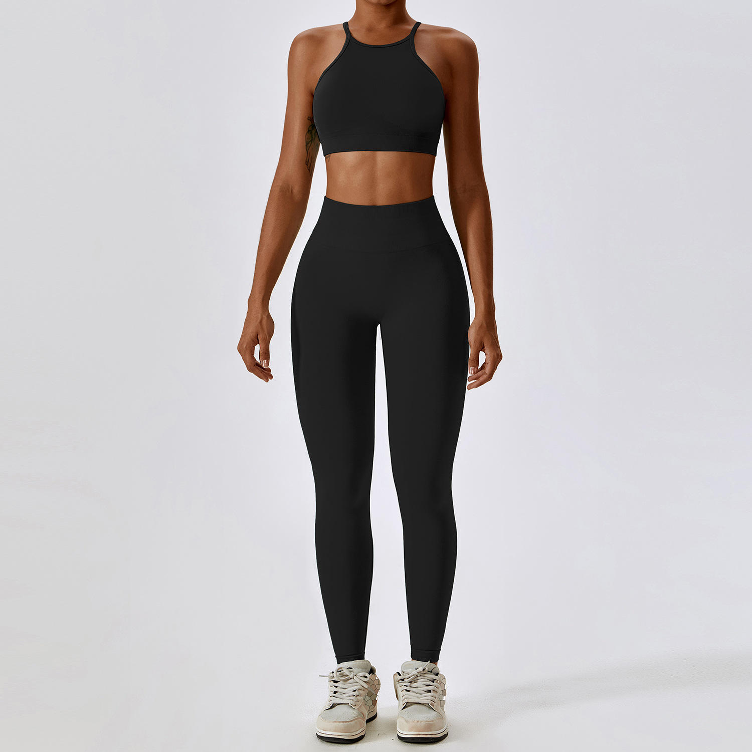 Black leggings set