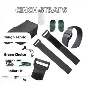 Sangles élastiques écologiques à boucles auto-agrippantes, sangles de serrage à fixation rapide avec boucle pour rallonges électriques - Product Image 2