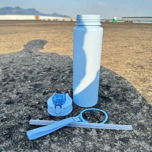 Bouteille d'eau de sport d'extérieur personnalisée, grande capacité 800 ml, anti-fuite, sans BPA, avec paille/cordon, pour gym, fitness et voyage - Product Image 2