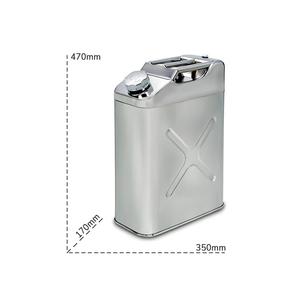 Réservoir rectangulaire en acier inoxydable Carvel 350x17x470mm avec bouchon de sécurité, 20lt - Product Image 2