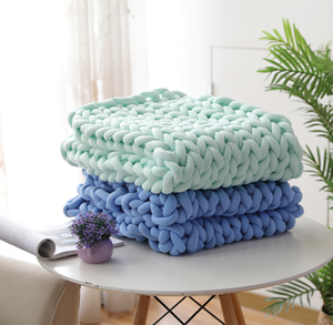 Tapis décoratif en coton pour femmes, tricoté à la main, Super épais, en feutre mérinos, verre, <span class=keywords><strong>Plaid</strong></span>, instrument 100 en laine, fabrication - Product Image 6