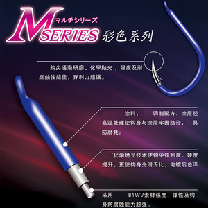 เบ็ดตกปลา BKK Black Diamond Izu ทำมือ เบอร์ 6 เหล็กกล้าคาร์บอนสูง สำหรับตกปลาในน้ำจืด รุ่น Ise Ni เคลือบสีน้ำเงิน คมกริบ - Product Image 5