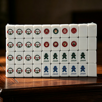 Jeu de Mahjong américain en acrylique de 160 tuiles, motif personnalisé de Noël, tuiles de Mahjong en acrylique, cadeau de Noël, jeu de table, vente en gros