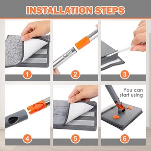 Outil de nettoyage de plinthes Nettoyeur de murs Vadrouille avec poignée extensible Nettoyeur de murs pour plinthes Nettoyeur de vitres de murs de plafond - Product Image 6