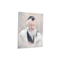 Grand tableau de décoration d'intérieur moderne de luxe Plaque de Gadol transparent Croquis coloré Gedolim Judaica Rabbin juif Image Acrylique Art mural