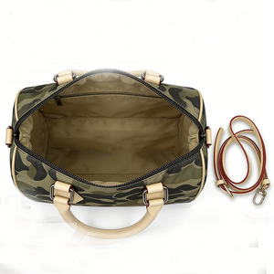 Sac fourre-tout pour femme, motif camouflage personnalisé, durable, pliable, en nylon imperméable, avec bandoulière, élégant, polyvalent, charme mature - Product Image 4