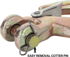 Crochet à chape en acier forgé de 1/4 pouces avec loquet de sécurité, crochet de treuil de remorquage robuste G70 - Product Image 3