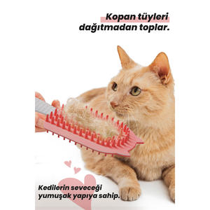 หวีซิลิโคนสำหรับสัตว์เลี้ยง ATA HOME ดีไซน์ใหม่ สำหรับแมวและสุนัข แปรงกำจัดขนนุ่ม พร้อมด้ามจับตามหลักสรีรศาสตร์ ราคาประหยัด - Product Image 3