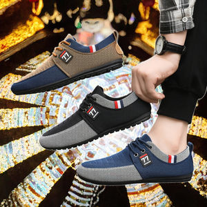 Mocasines de Lona Transpirables, Ligeros y Cómodos para Hombre, con Cordones, Zapatos de Verano con Suela de PVC - Product Image 3