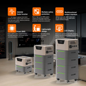 Tutto in <span class=keywords><strong>uno</strong></span> sistema solare impilabile 5000w-20000w a <span class=keywords><strong>energia</strong></span> solare con 5kw ibrido inverter 48v 100ah lifepo4 batteria - Product Image 3