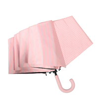 Parapluie à trois plis avec protection UV Belle conception de dessin animé classique Pongé pare-soleil pour pluie soleil cadeaux d'affaires