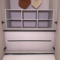 Armoire ouverte, meuble de chambre à coucher, système de rangement en bois, armoire modulaire ouverte à 2 ou 6 portes, armoire en bois de luxe