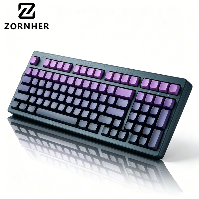 ZORNHER ZH980 RGB Backlit Mechanical Keyboard Hot-Swap Switches 2.4GHz Wireless Programmable Keys Anti-Ghosting Gaming Computer