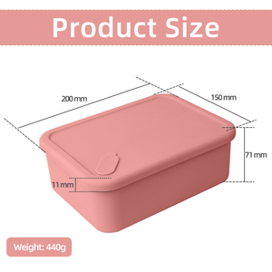 Eco-Friendly BPA-Free Leak-Proof Silicone Bento Lunch Box Food Grade Container for Kids <b>Lunchboxes</b> - Product Image 5