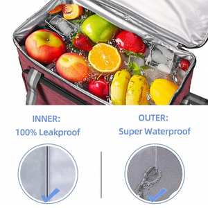 Large Cooler Bag Collapsible Insulated Bags Leakproof Lunch Cooler Tote with Multi-Pockets for Adult - Product Image 6