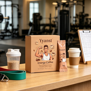 Café Energético Natural a Base de Plantas para Hombres, 10g*10 Sobres Individuales, Caja de Cartón Kraft, para la Energía Diaria y el Bienestar Masculino, OEM - Product Image 5